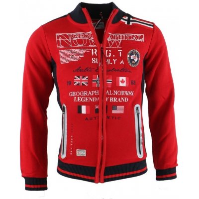 Geographical Norway mikina GREENBAY MEN 100 červená