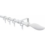 Gardinia Záclonová tyč kompletní souprava Flame výsuvná 16 mm Flame bílá – Sleviste.cz