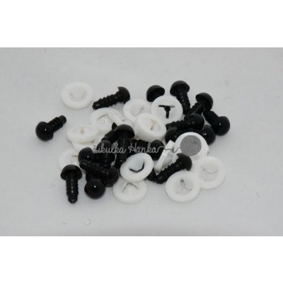 Bezpečnostní oči 10mm černé – Zboží Mobilmania