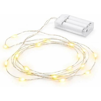 DECOLED LED světýlka na baterie kapičky 2 m, teple bílá, 20 diod, IP20 interiér, 3× AA – Hledejceny.cz