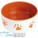 Trixie Keramické misky čtveraté v dřevěném stojánku 2 x 200 ml /10 cm – Zboží Dáma