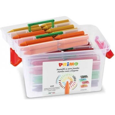 Primo PP box Voskové pastelky Ø 8,8 mm, délka 85 mm, 216 ks – Sleviste.cz