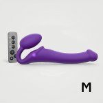 3 Motors Vibrating Silicone Bendable Strap On M – Zboží Dáma