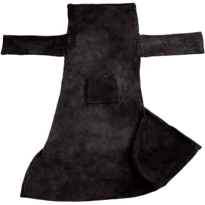 Tectake 2 Deky s rukávy černá 200 x 170 cm – Zboží Mobilmania
