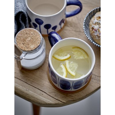 Bloomingville Keramický hrnek Linora Blue A modrá barva keramika 400 ml – Zboží Mobilmania