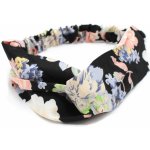 Květinová látková čelenka modrá – Zboží Dáma