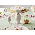 Velikonoční figurka RABBIT keramický zajíc s květinami 9,8x7x18,6 cm – Zboží Mobilmania