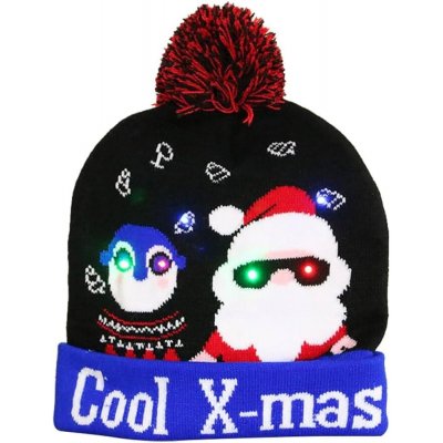 zimní čepice svítící s led Cool X Mas