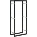 zahrada-XL Stojan na palivové dříví černý 44 x 20 x 100 cm ocel – HobbyKompas.cz