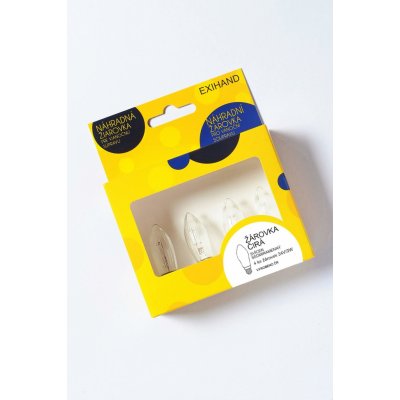 EXIHAND Blistr 4 ČIRÉ žárovky pro svícen 34V/3W – Zboží Dáma