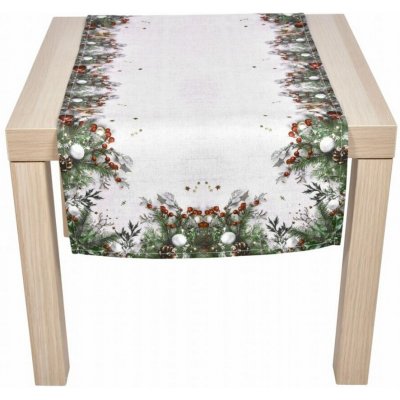 Forbyt Vánoční ubrus Cesmína CYH6024GC 40x140 cm – Zboží Dáma