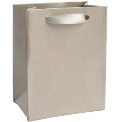 JK Box papírová taška EC-3/AG stříbrná
