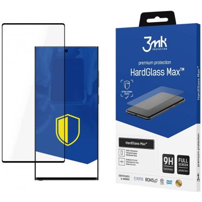 3MK HardGlass Max Samsung Galaxy S23 Ultra black Fullscreen Glass Finger Print 5903108496339 – Zboží Mobilmania