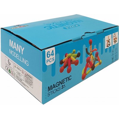 Bavytoy Magnetická stavebnice 64 ks – Zboží Mobilmania