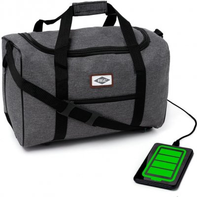 Divio Eyre s USB šedá-černá 40 x 20 x 25 cm – Zboží Dáma