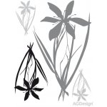 Ag Design AGF00443 samolepící dekorace Black/grey flowers F 0443 Šedé a černé květy rozměry 65 x 85 cm – Zboží Dáma