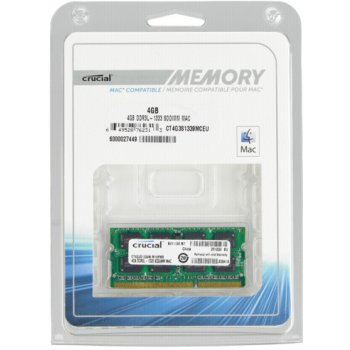 CRUCIAL DDR3 SODIMM 4GB 1333MHz CL9 CT4G3S1339MCEU