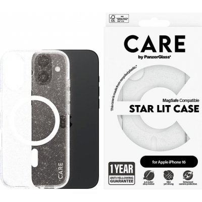 PanzerGlass® CARE Apple iPhone 16 MagSafe Star Lit třpitivý/bílý – Zboží Mobilmania