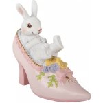 Clayre & Eef Dekorace bílý králík v růžovém střevíčku - 13*5*12 cm – Hledejceny.cz