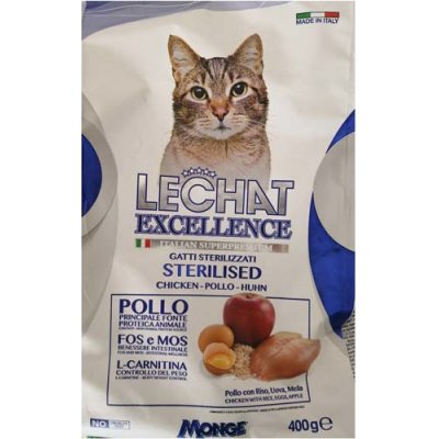 Monge Lechat Excellence STERILIZED Chicken 35/11 superprémiové krmivo pro kočky 400 g