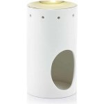 Ashleigh & Burwood Aroma lampa TOWER na vonný olej bílo-zlatá glazovaná keramika – Zboží Dáma