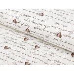 Bavlněná látka/plátno Sandra SA-028 Vyznání lásky - šířka 145 cm – Sleviste.cz