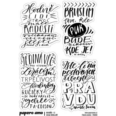 PAPERO AMO ♥ Samolepky - CITÁTY DO DIÁŘE / Říkejte pravdu – Zboží Živě