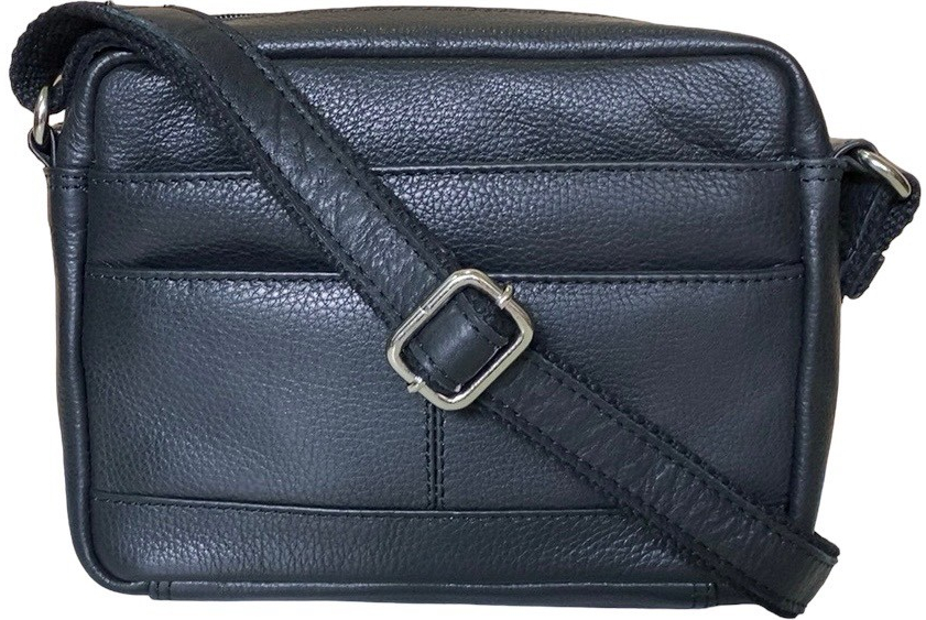 Dámská kožená crossbody kabelka guru leather black