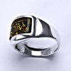 Prsteny Čištín Stříbrný s přírodním jantarem 2231