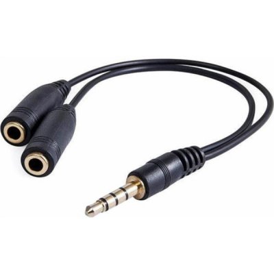 Neutralle Redukce zvuku, Jack, Jack (3,5 mm) M (4-half)-Jack (3,5 mm) 2x F, 0,2, stereo, černá – Hledejceny.cz