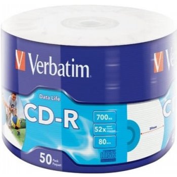 Verbatim CD-R 700MB 52x, Printable, wrap, 50ks (43794)