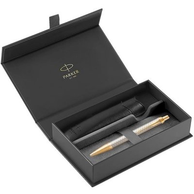 Parker 1502/3291692 IM Premium Warm Grey GT sada dárková sada kuličkové tužky v kazetě s pouzdrem – Zboží Živě
