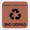 Piktogram BIOODPAD - Nádoba na tříděný odpad - Samolepka na popelnice