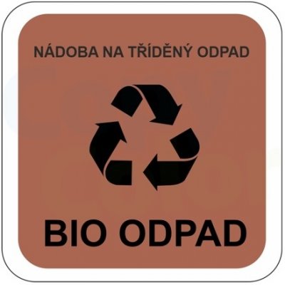 BIOODPAD - Nádoba na tříděný odpad - Samolepka na popelnice