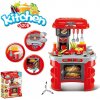 Dětská kuchyňka Baby Mix kuchyňka Little Chef červená 32 ks