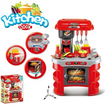 Baby Mix kuchyňka Little Chef červená 32 ks