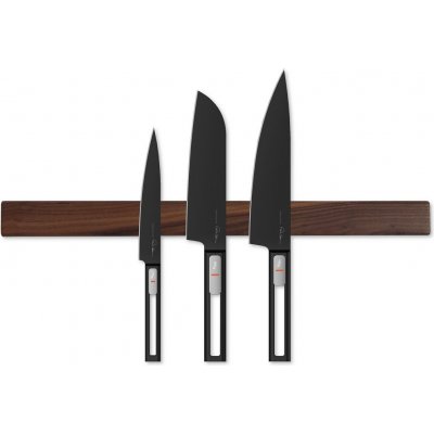 Wook | dřevěná magnetická lišta na nože - americký ořech montáž: montáž na zeď, velikost: 40 x 4 x 2 cm (7 nožů) – Hledejceny.cz