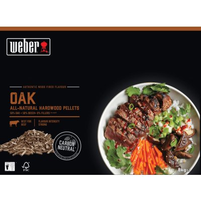 Weber 18295 Dřevěné přírodní pelety 8 kg dub – Zboží Dáma