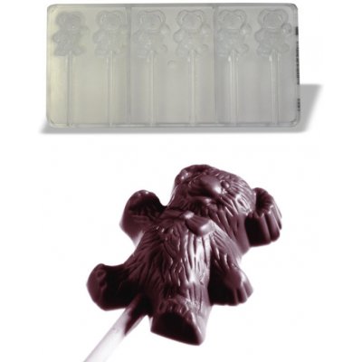 Forma na čokoládová lízátka (medvídek 11g) 6 tvarů/forma