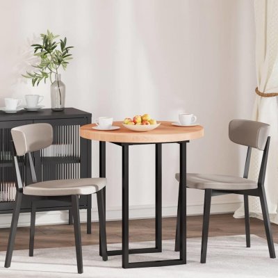 Omaxi 788726 Deska stolu Světle hnědá 70 x 4 cm (kruh) Pevné dubové dřevo – Zboží Dáma