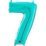Grabo Fóliový balónek modrá Tiffany 66 cm číslice 7 – Zboží Dáma