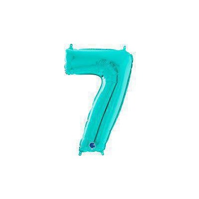 Grabo Fóliový balónek modrá Tiffany 66 cm číslice 7 – Zboží Dáma