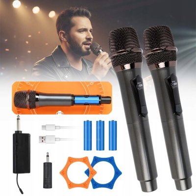 KARAOKE BEZDRÁTOVÉ MIKROFONY BLOW 2 MIKROFONY DJ – Zbozi.Blesk.cz
