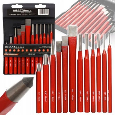 Sada průbojníků a sekáčů 12ks KD10111 KRAFT&DELE – Hledejceny.cz