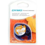 Páska Dymo LetraTag 12mm x 2m černý tisk/bílý podklad zažehlovací, 18770, S0718860 – Zboží Živě