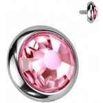 Šperky4U náhradní kamínek k labretě titan závit TIT1076-03K – Zboží Mobilmania