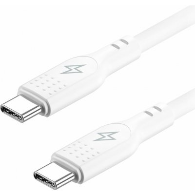 AlzaPower APW-CBSCTC2010W SilkCore USB-C / USB-C 2.0, 5A, 240W, 1m, bílý – Zboží Mobilmania