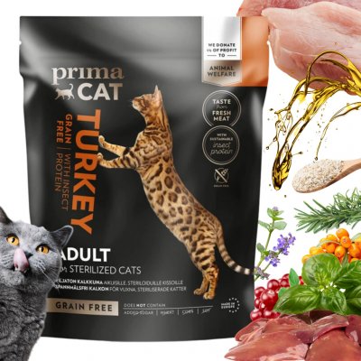 PrimaCat granule kuře, bez obilovin, pro dospělé kočky 1,4 kg