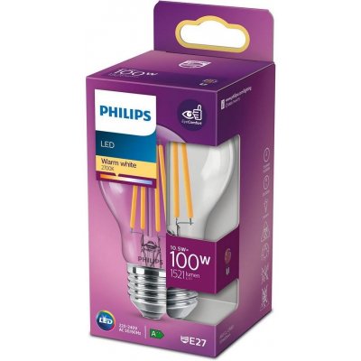 Philips LED žárovka VINTAGE A60 E27/10,5W/230V 2700K P4138 – Zbozi.Blesk.cz