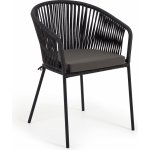 Kave Home Yanet Černá pletená jídelní židle – Zboží Mobilmania